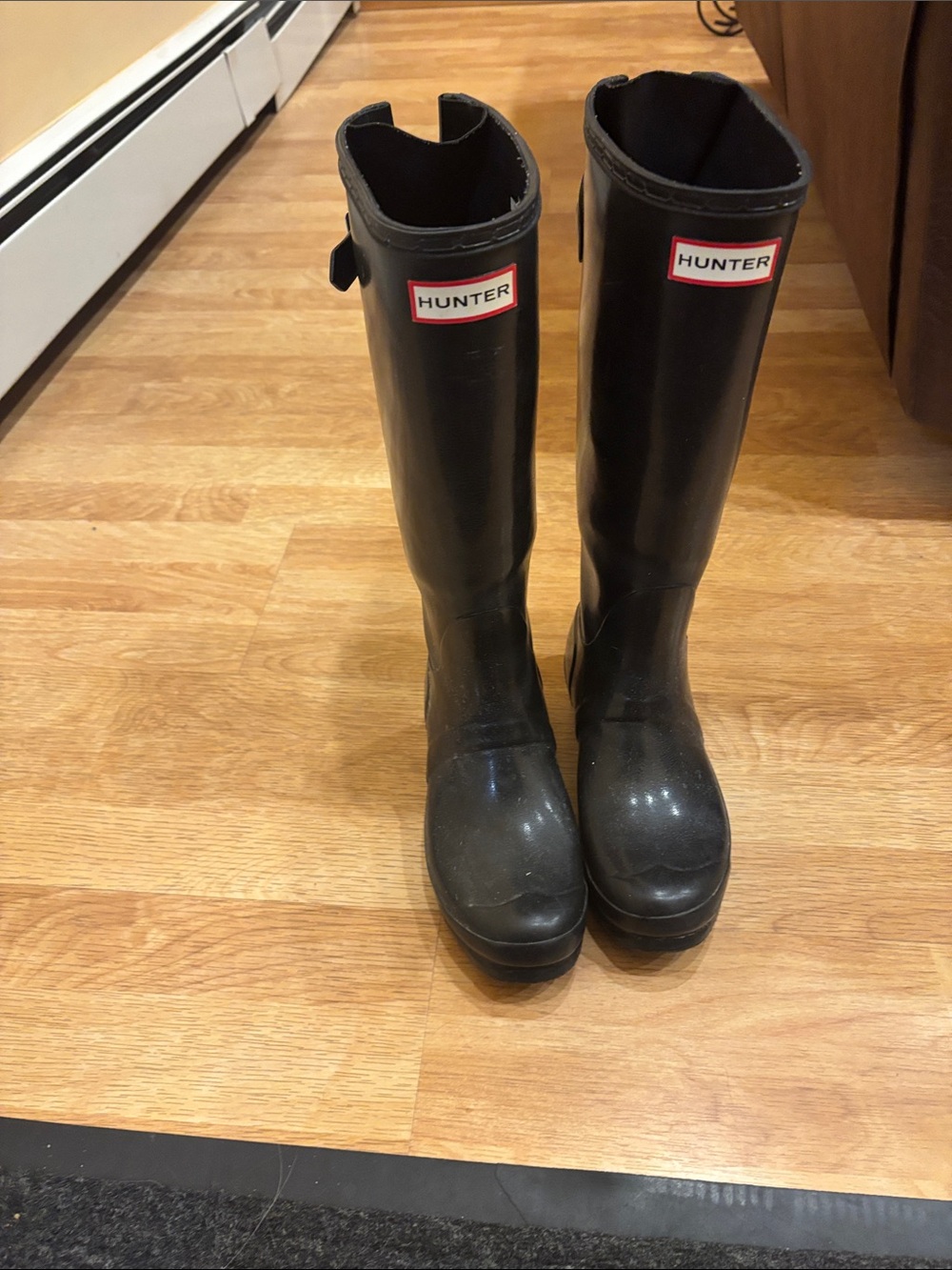 Hunter Black Tall Rain Boots